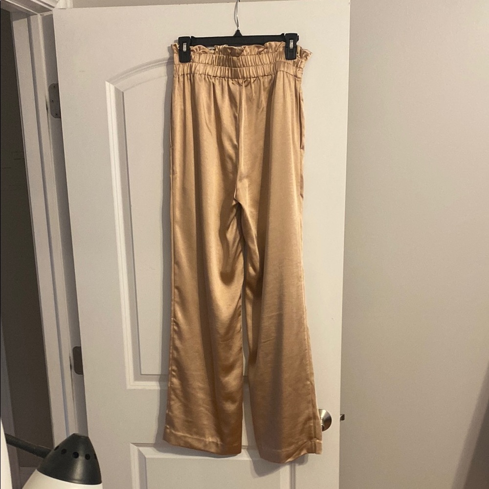 Generation Love Terracotta Gold Satin Pants